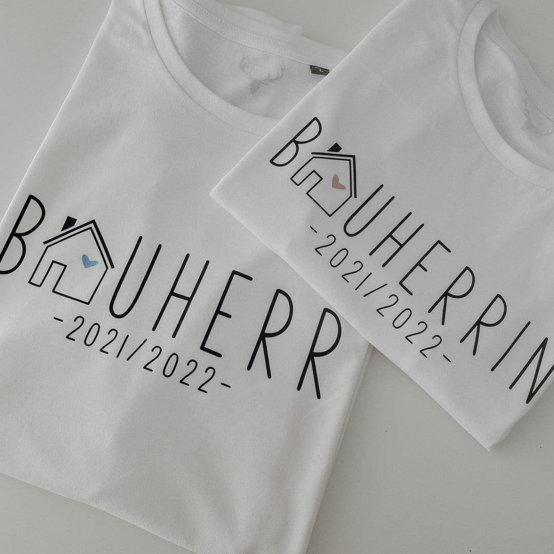 Damen T- Shirt regulär BAUHERRIN+JAHRESZAHL (personalisiert)