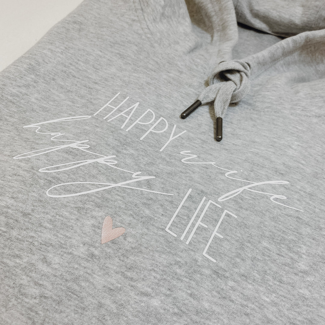 Hoodie HAPPY WIFE HAPPY LIFE (individuell)