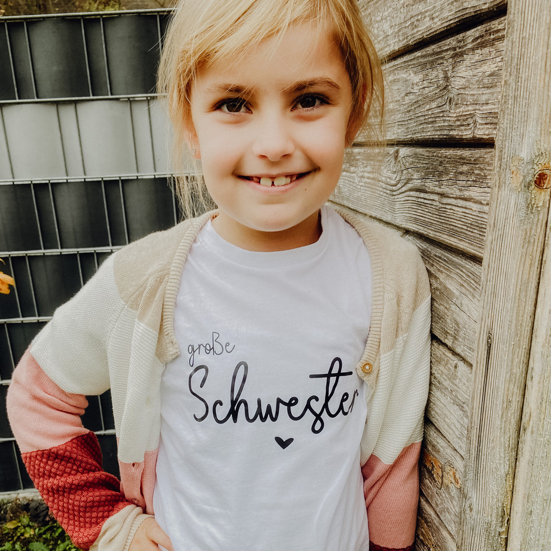 Kinder T-Shirt SCHWESTER / BRUDER (personalisiert)
