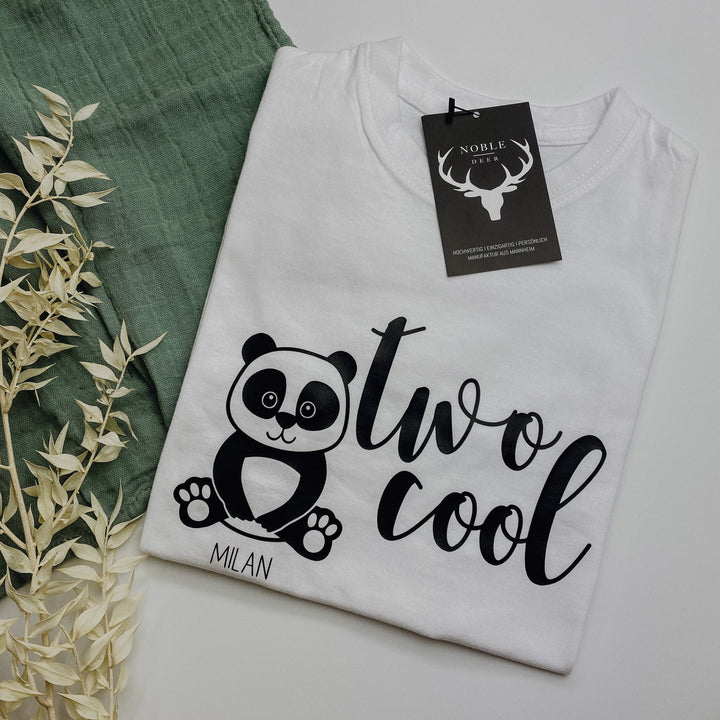 Kinder T-Shirt TWO COOL + WUNSCHNAME (personalisiert) | GEBURTSTAG | NAME 