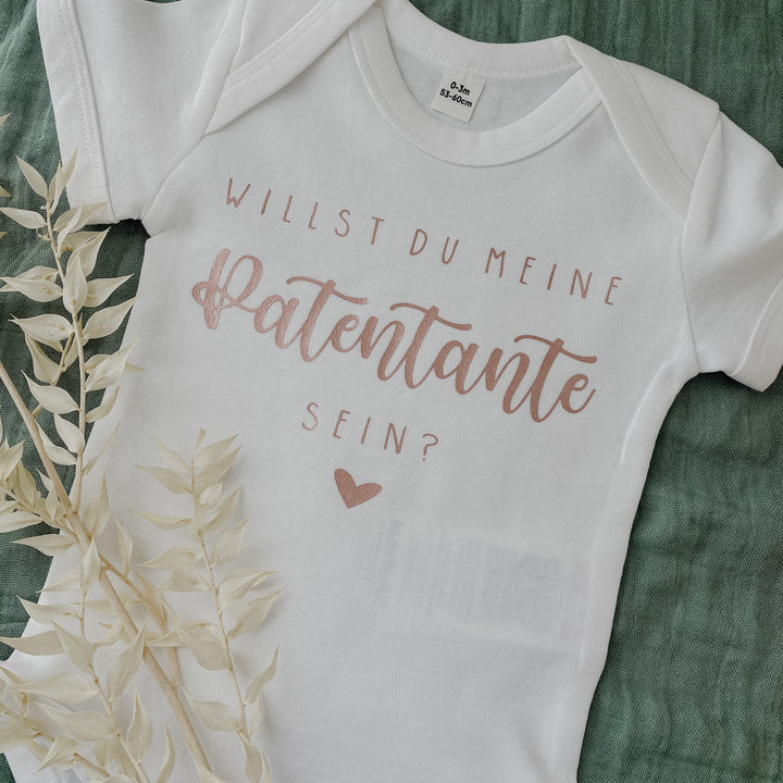 Baby-Body WILLST DU ... (personalisiert) | PATENTANTE | PATENONKEL | HERZ