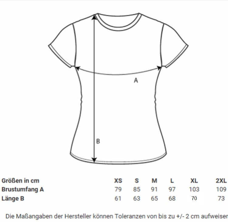 Damen T-Shirt regulär BRIDE GLITZER (individuell)