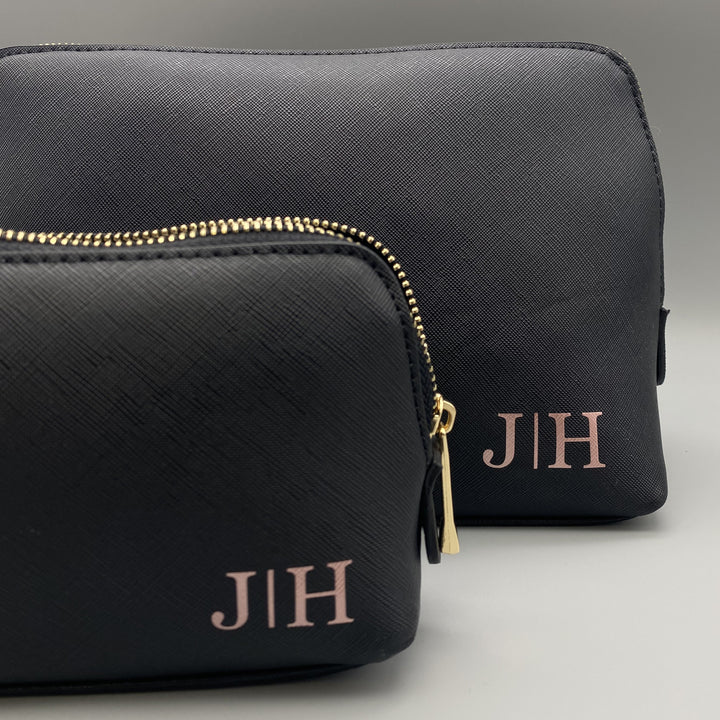 Beauty-Bag mit Initialen in zwei verschiedenen Größen (personalisiert)
