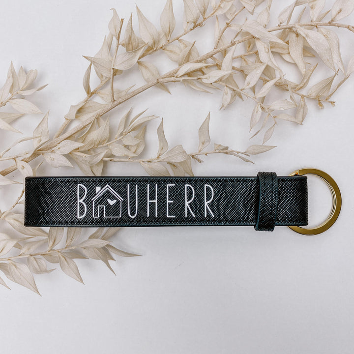 NobleDeer® Premium Schlüsselanhänger BAUHERR/IN (individuell)