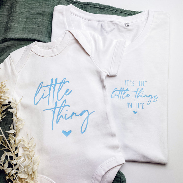 SET Damen T-Shirt regulär LITTLE THINGS + Baby-Body LITTLE THING (individuell)