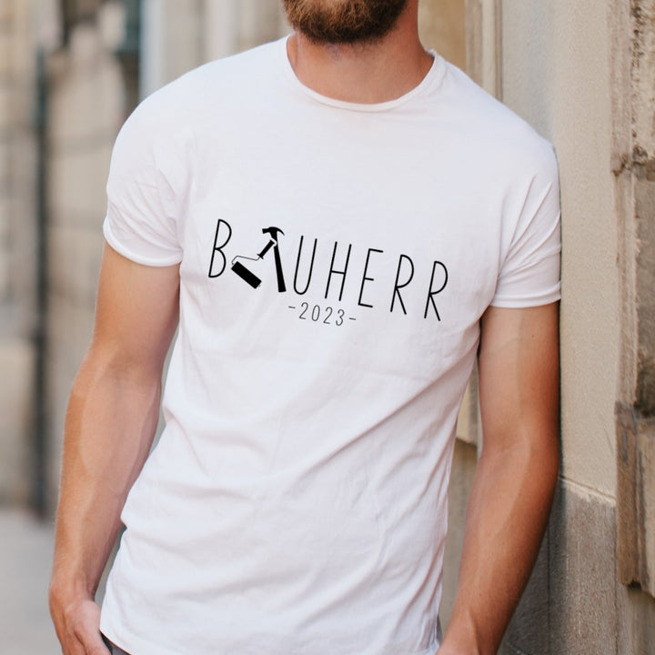 Herren T-Shirt BAUHERR+JAHRESZAHL (personalisiert)