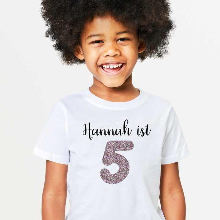 Kinder T-Shirt GEBURTSTAGZAHL + WUNSCHNAME (personalisiert)
